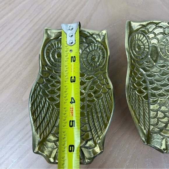 Brass coloured Owl Trinket Dishes - Pair - Picture 6 of 7